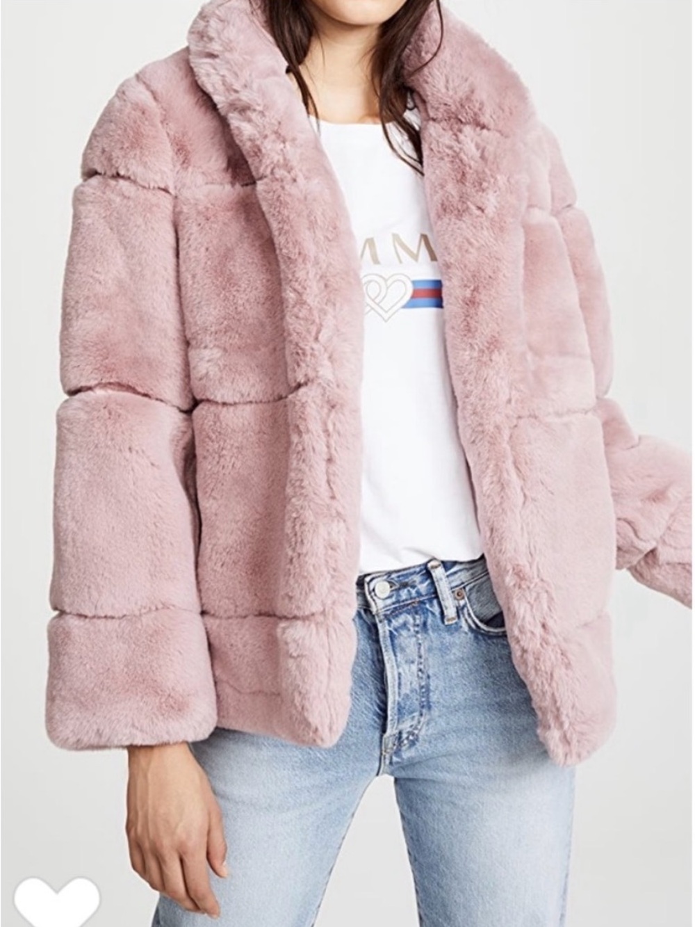 Apparis Light Pink Faux Fur Teddy Jacket